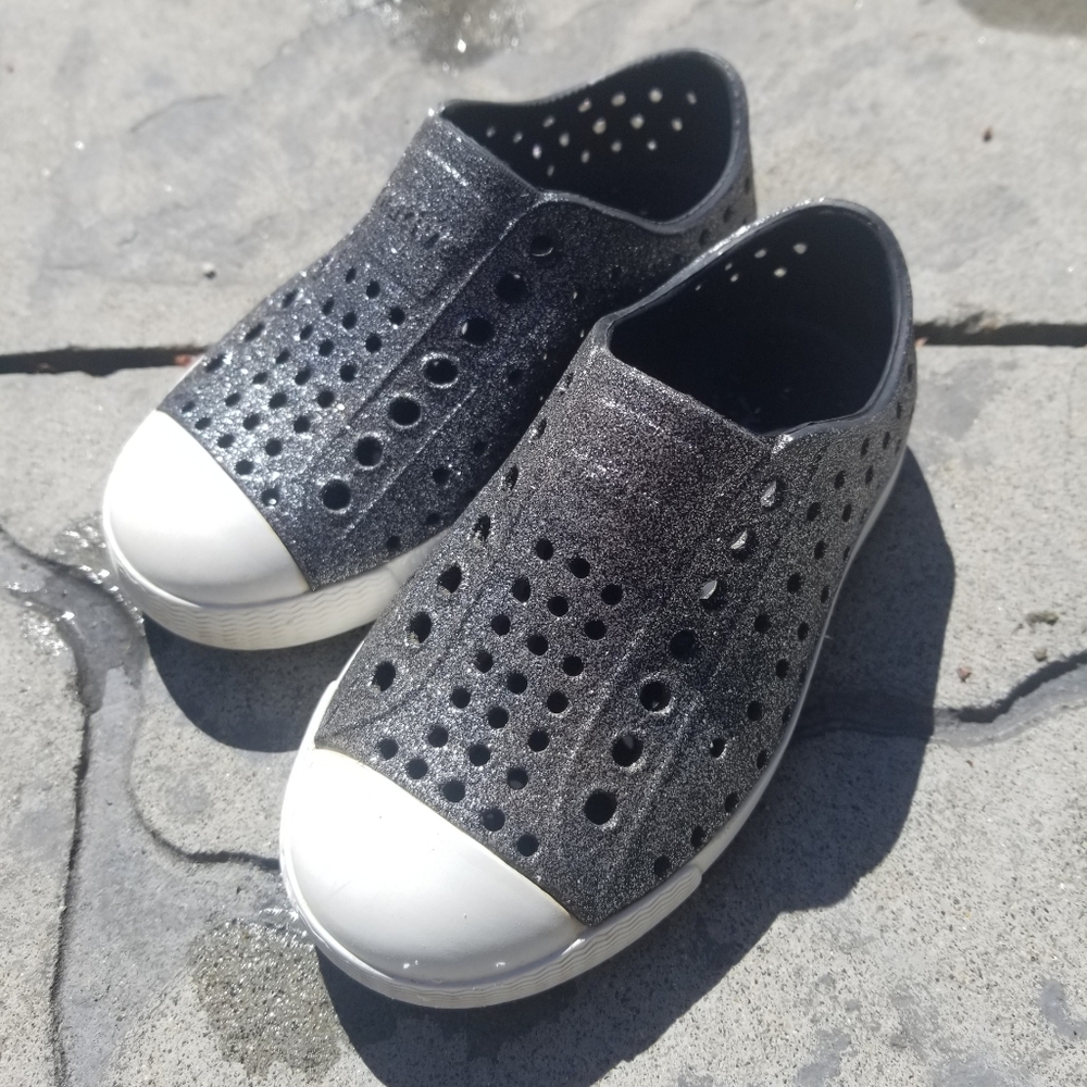 Native Shoes - Black Glitter Toddler Size 8